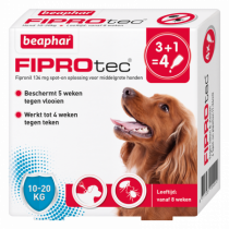 Beaphar fiprodog 10-20kg 3 + 1 pipetten